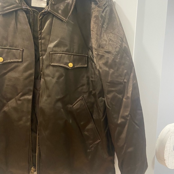 Vintage Butwin military / police jacket size 46 great condition shiny brown - Picture 3 of 16